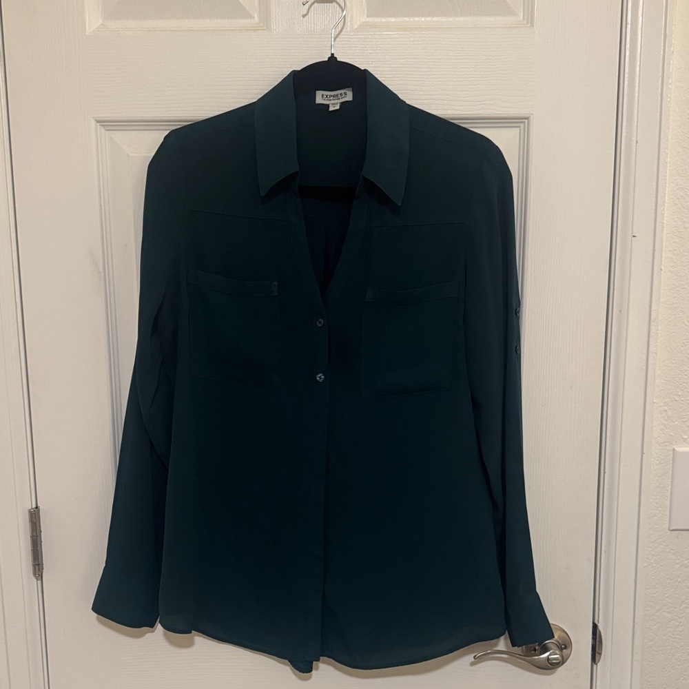 Express Hunter Green Portofino Shirt